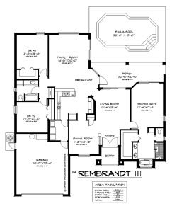 The Rembrandt 3 Bedroom Floor Plan